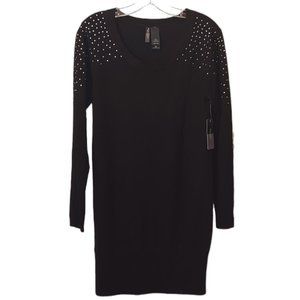Bisou Bisou Black Sweater Dress Size Large NWT